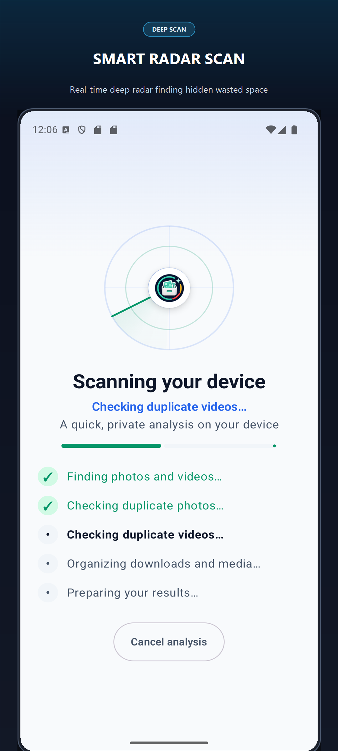 Smart Radar Scan finding hidden wasted space